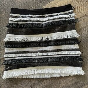 Milly Minis Kids Black and White Girls Fringe Sparkle Skirt Girls‎ size 10